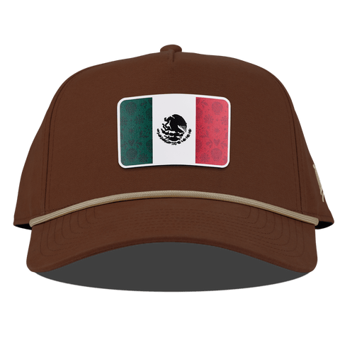 Fiesta Flag Curved Canvas 5 Panel Rope Vintage Rust