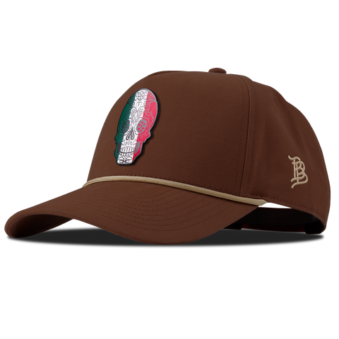 Fiesta Sugar Skull Curved Canvas 5 Panel Rope Vintage Rust