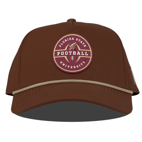 Florida State University "Florida State Football Legacy" Curved Canvas 5 Panel Rope Vintage Rust