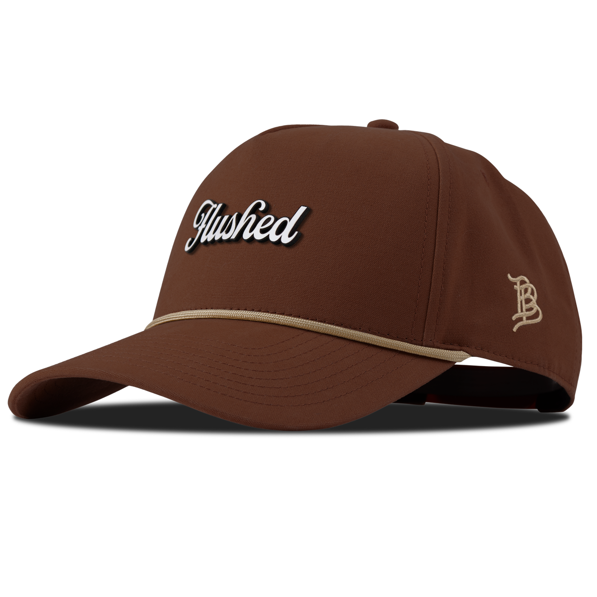 Flushed Script Curved Canvas 5 Panel Rope Vintage Rust