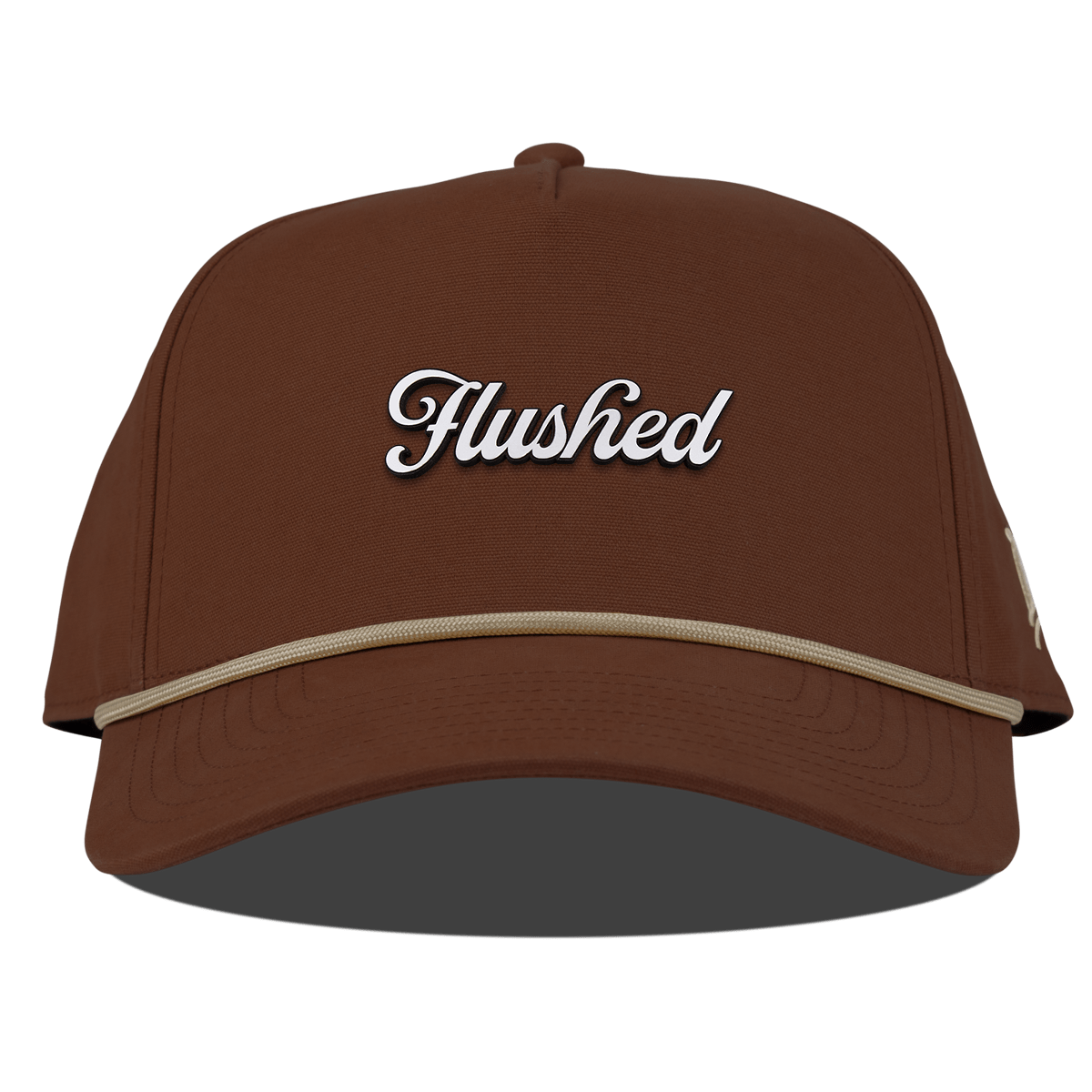 Flushed Script Curved Canvas 5 Panel Rope Vintage Rust