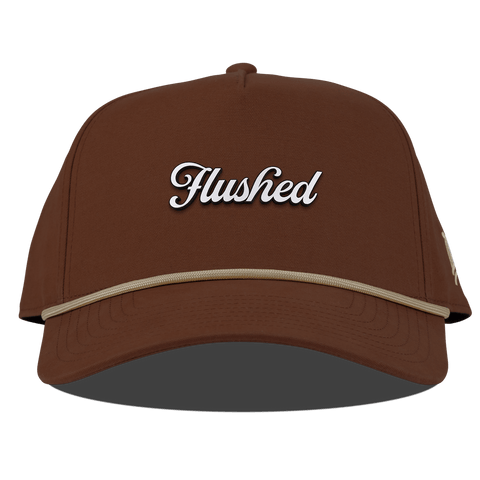 Flushed Script Curved Canvas 5 Panel Rope Vintage Rust