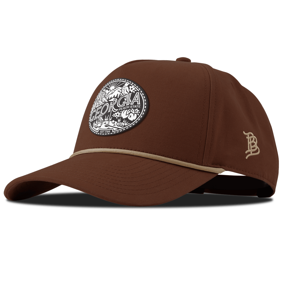 Georgia Traveler Curved Canvas 5 Panel Rope Vintage Rust