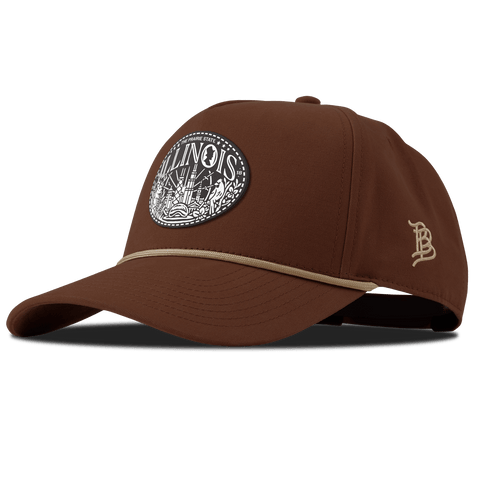 Illinois Traveler Curved Canvas 5 Panel Rope Vintage Rust