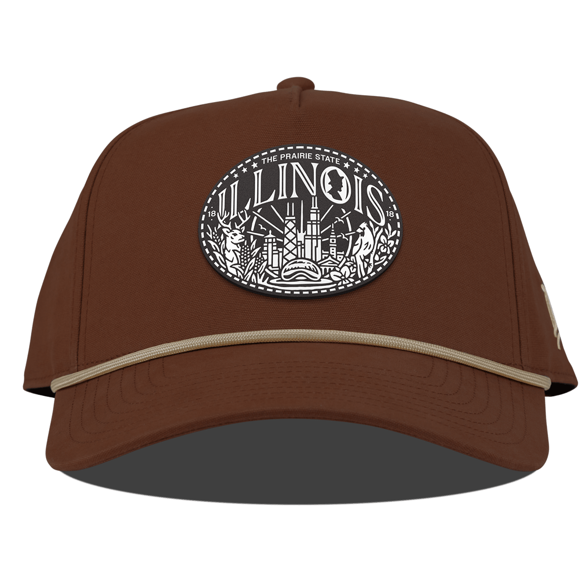 Illinois Traveler Curved Canvas 5 Panel Rope Vintage Rust