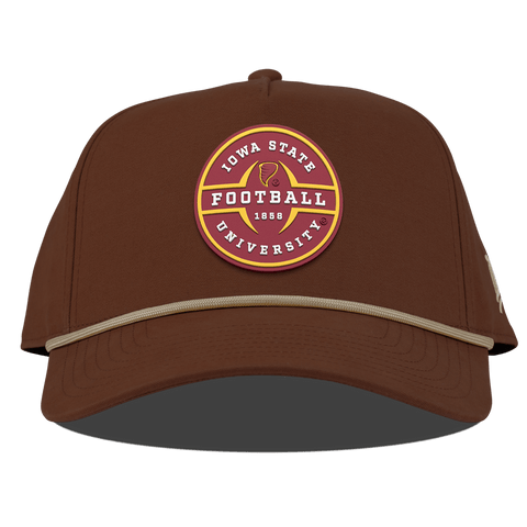 Iowa State University "Iowa State Football Legacy" Curved Canvas 5 Panel Rope Vintage Rust