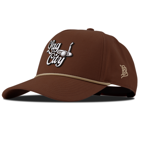 Lag City Script Curved Canvas 5 Panel Rope Vintage Rust