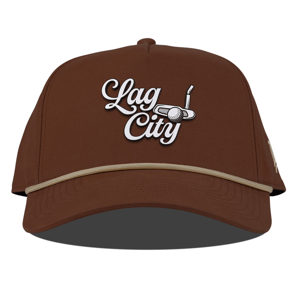 Lag City Script Curved Canvas 5 Panel Rope Vintage Rust