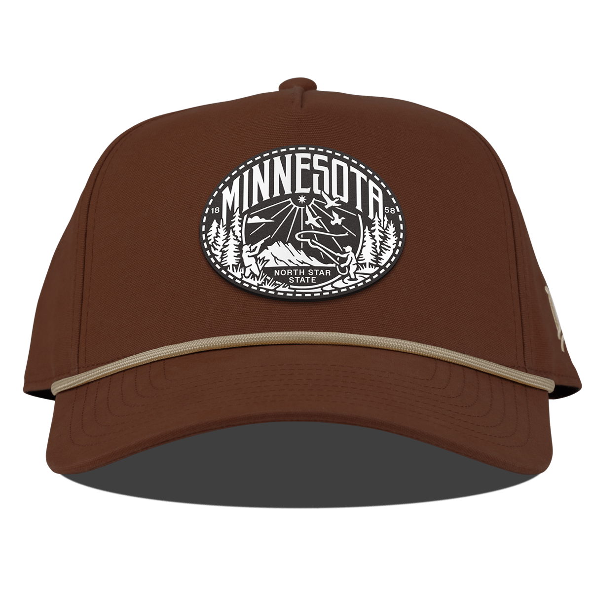 Minnesota Traveler Curved Canvas 5 Panel Rope Vintage Rust
