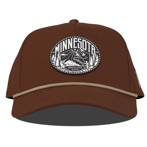 Minnesota Traveler Curved Canvas 5 Panel Rope Vintage Rust