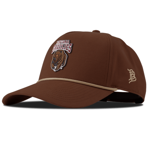 University of Montana "Montana Grizzlies Team Logo" Curved Canvas 5 Panel Rope Vintage Rust