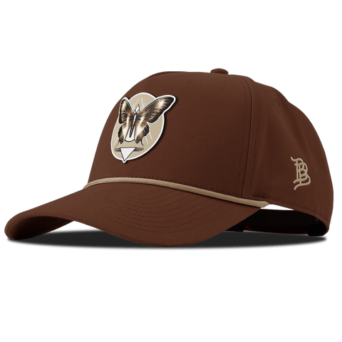 Moth Motif Curved Canvas 5 Panel Rope Vintage Rust