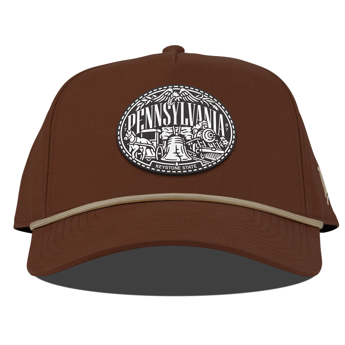 Pennsylvania Traveler Curved Canvas 5 Panel Rope Vintage Rust