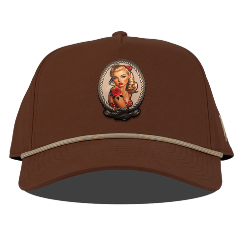 Portrait Piece Curved Canvas 5 Panel Rope Vintage Rust