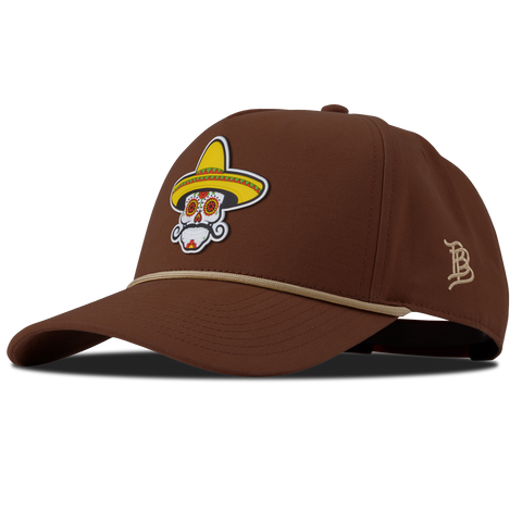 Sombrero Skull PVC Curved Canvas 5 Panel Rope Vintage Rust