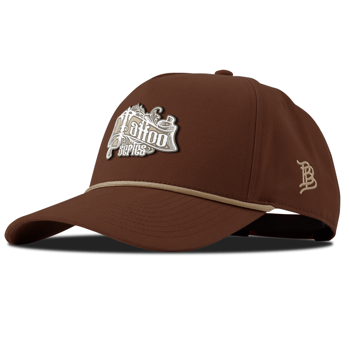 Tattoo Scroll Curved Canvas 5 Panel Rope Vintage Rust