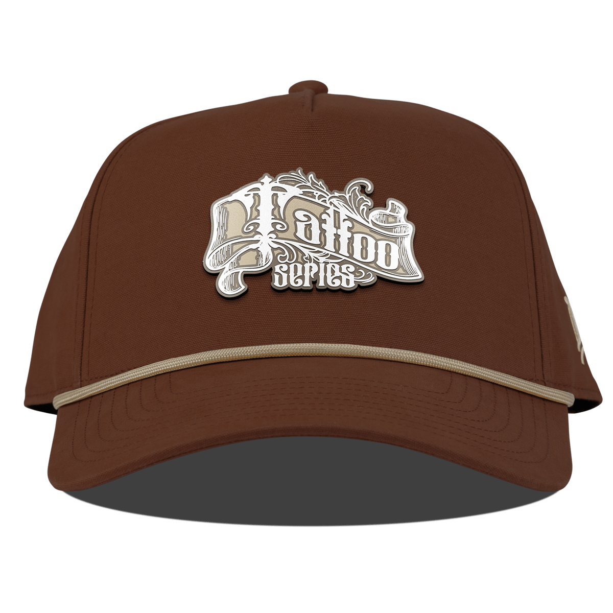 Tattoo Scroll Curved Canvas 5 Panel Rope Vintage Rust