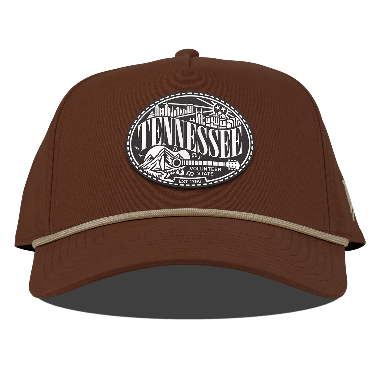 Tennessee Traveler Curved Canvas 5 Panel Rope Vintage Rust