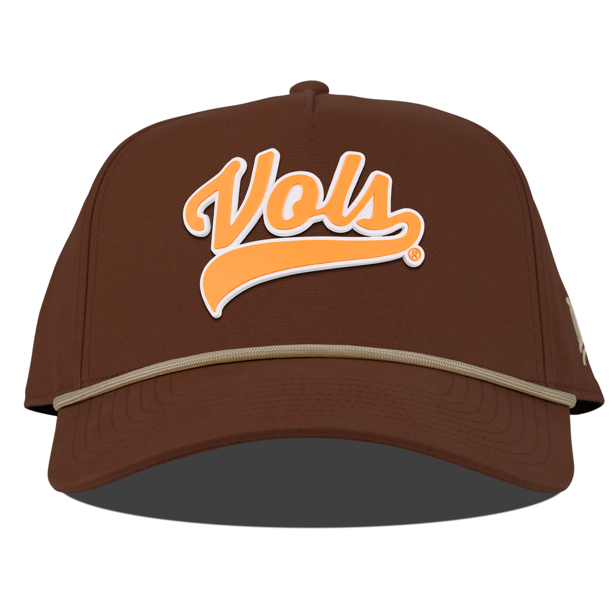 University of Tennessee "Tennessee Vols Script" Curved Canvas 5 Panel Rope Vintage Rust