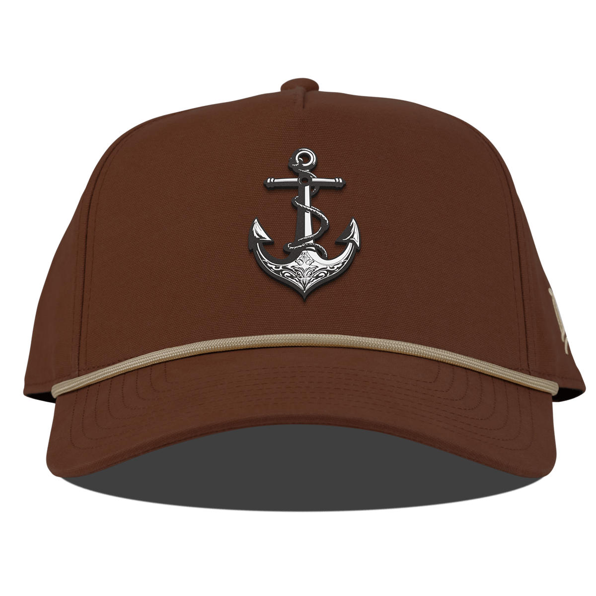 The Deeps Anchor Curved Canvas 5 Panel Rope Vintage Rust