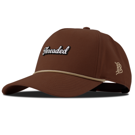 Threaded Script Curved Canvas 5 Panel Rope Vintage Rust