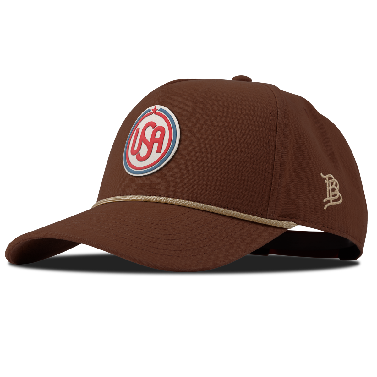 USA Icon Curved Canvas 5 Panel Rope Vintage Rust