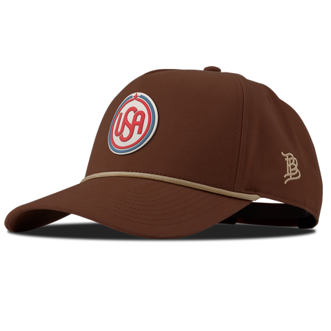 USA Icon Curved Canvas 5 Panel Rope Vintage Rust