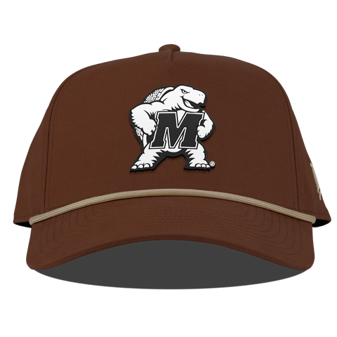 University of Maryland "Vintage Maryland Team Logo" Curved Canvas 5 Panel Rope Vintage Rust