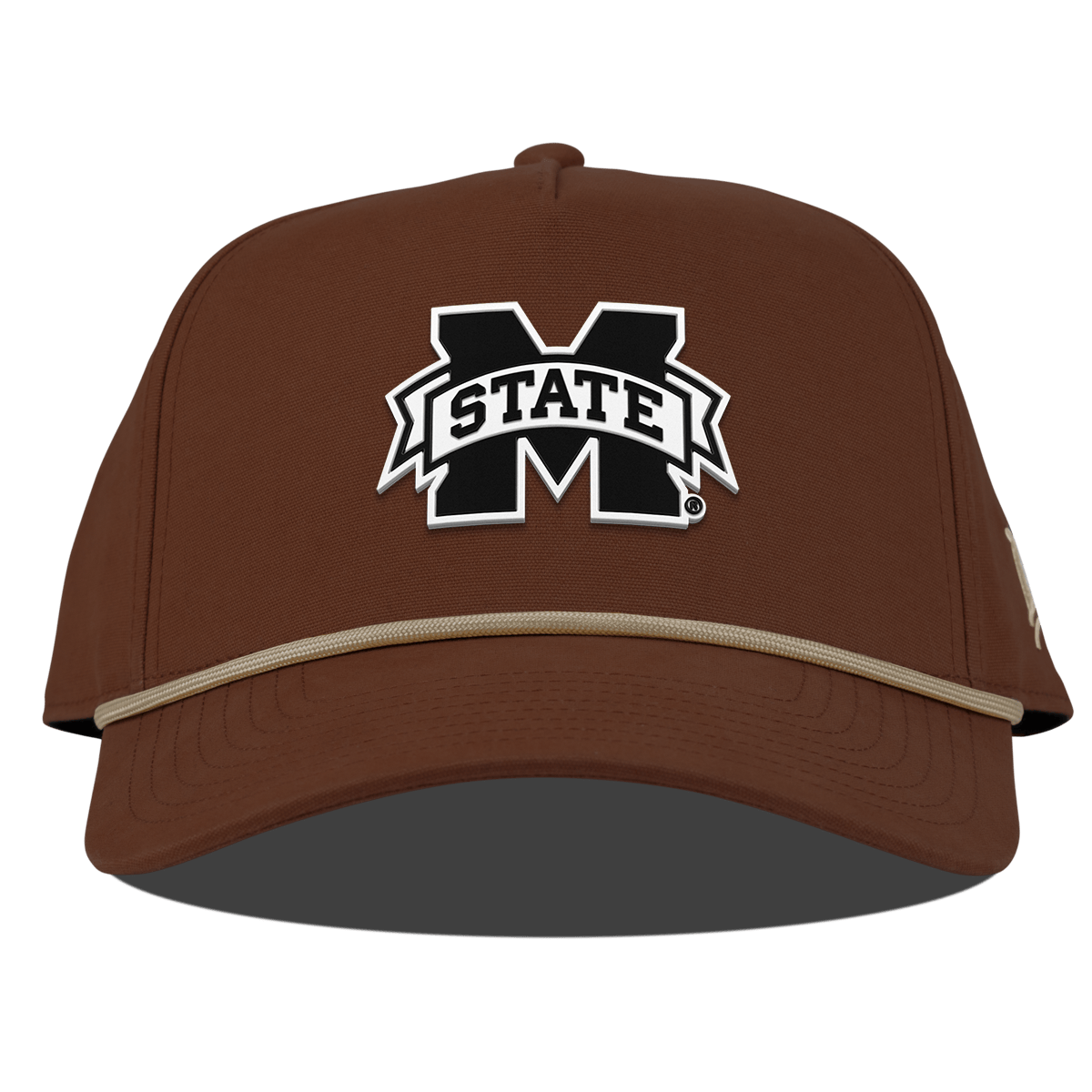Mississippi State University "Vintage Miss State Team Logo" Curved Canvas 5 Panel Rope Vintage Rust