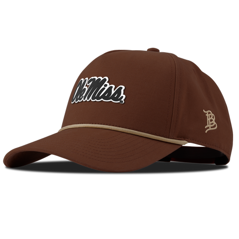 University of Mississippi "Vintage Ole Miss Team Logo" Curved Canvas 5 Panel Rope Vintage Rust