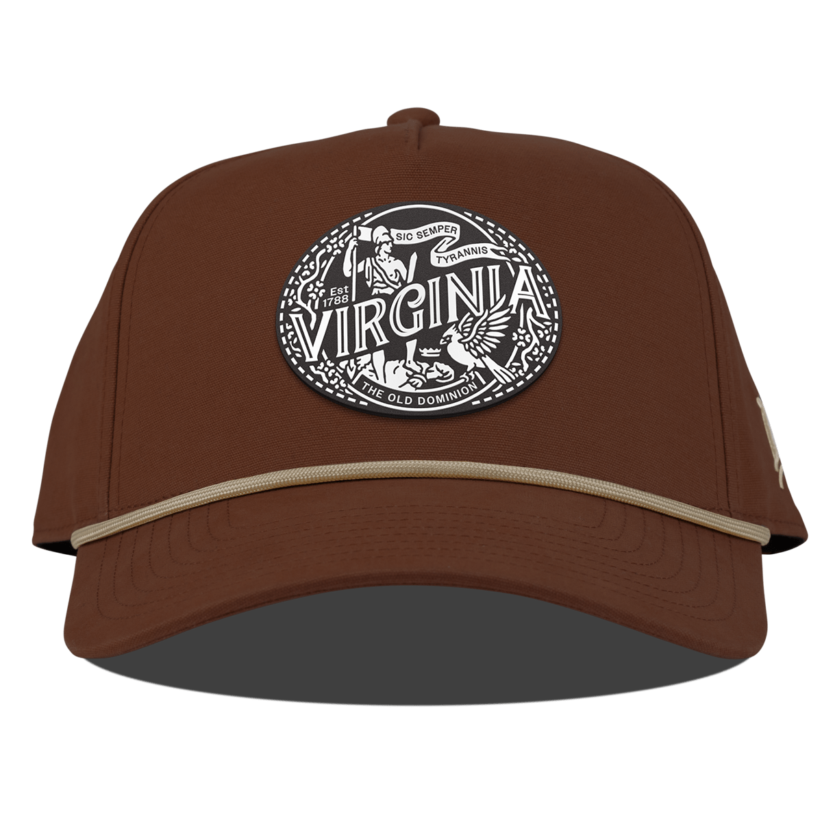 Virginia Traveler Curved Canvas 5 Panel Rope Vintage Rust