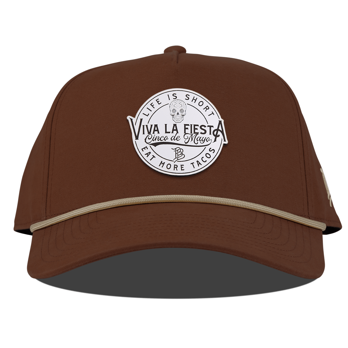 Branded Fiesta Curved Canvas 5 Panel Rope Vintage Rust