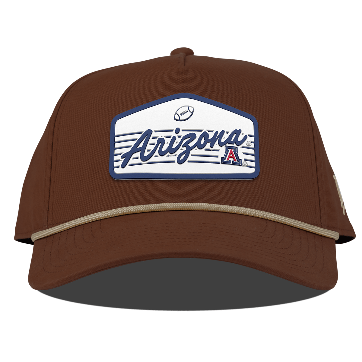 University of Arizona "Wildcats Football" Curved Canvas 5 Panel Rope Vintage Rust