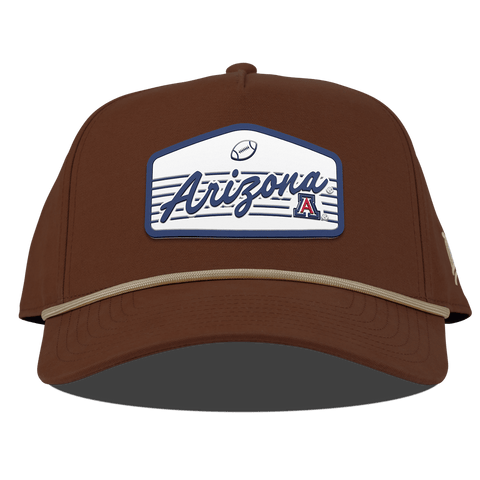 University of Arizona "Wildcats Football" Curved Canvas 5 Panel Rope Vintage Rust
