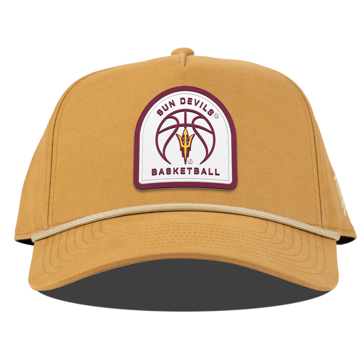 Arizona State University "Arizona State Basketball" Curved Canvas 5 Panel Rope Wheat
