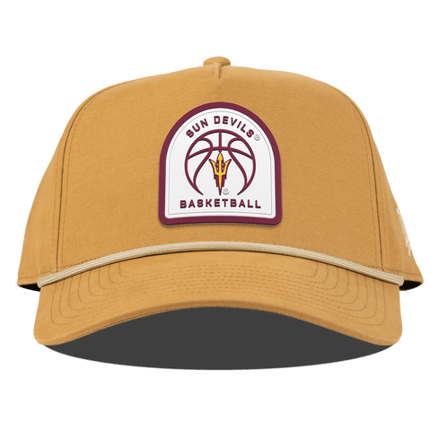 Arizona State University "Arizona State Basketball" Curved Canvas 5 Panel Rope Wheat