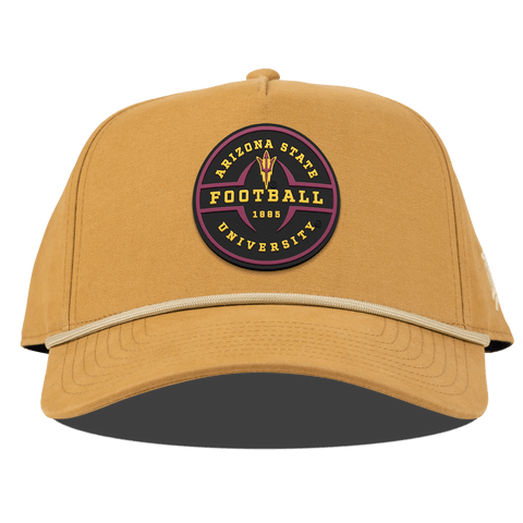 Arizona State University "Arizona State Football Legacy" Curved Canvas 5 Panel Rope Wheat 