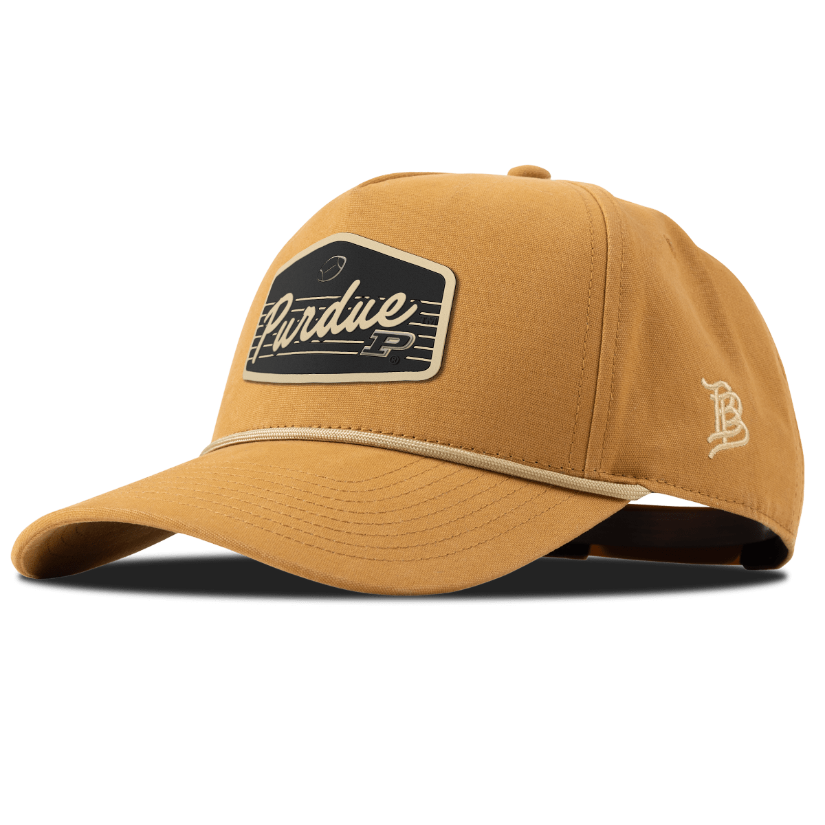 Purdue University "Boilermakers Football" Curved Canvas 5 Panel Rope Wheat