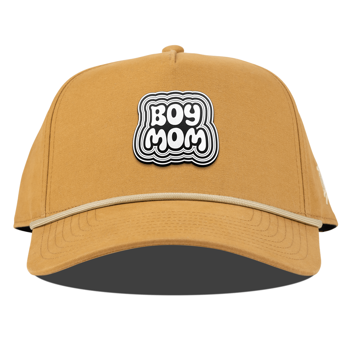 Boy Mom Curved Canvas 5 Panel Rope Wheat