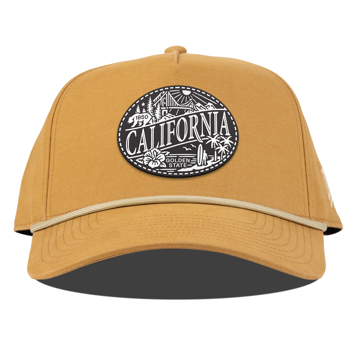 California Traveler Curved Canvas 5 Panel Rope Wheat