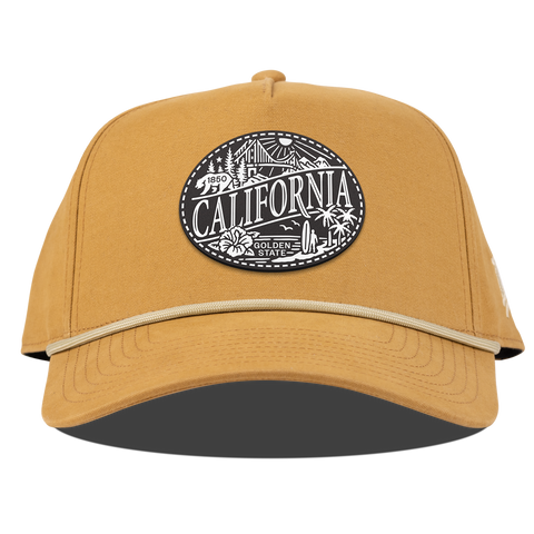 California Traveler Curved Canvas 5 Panel Rope Wheat