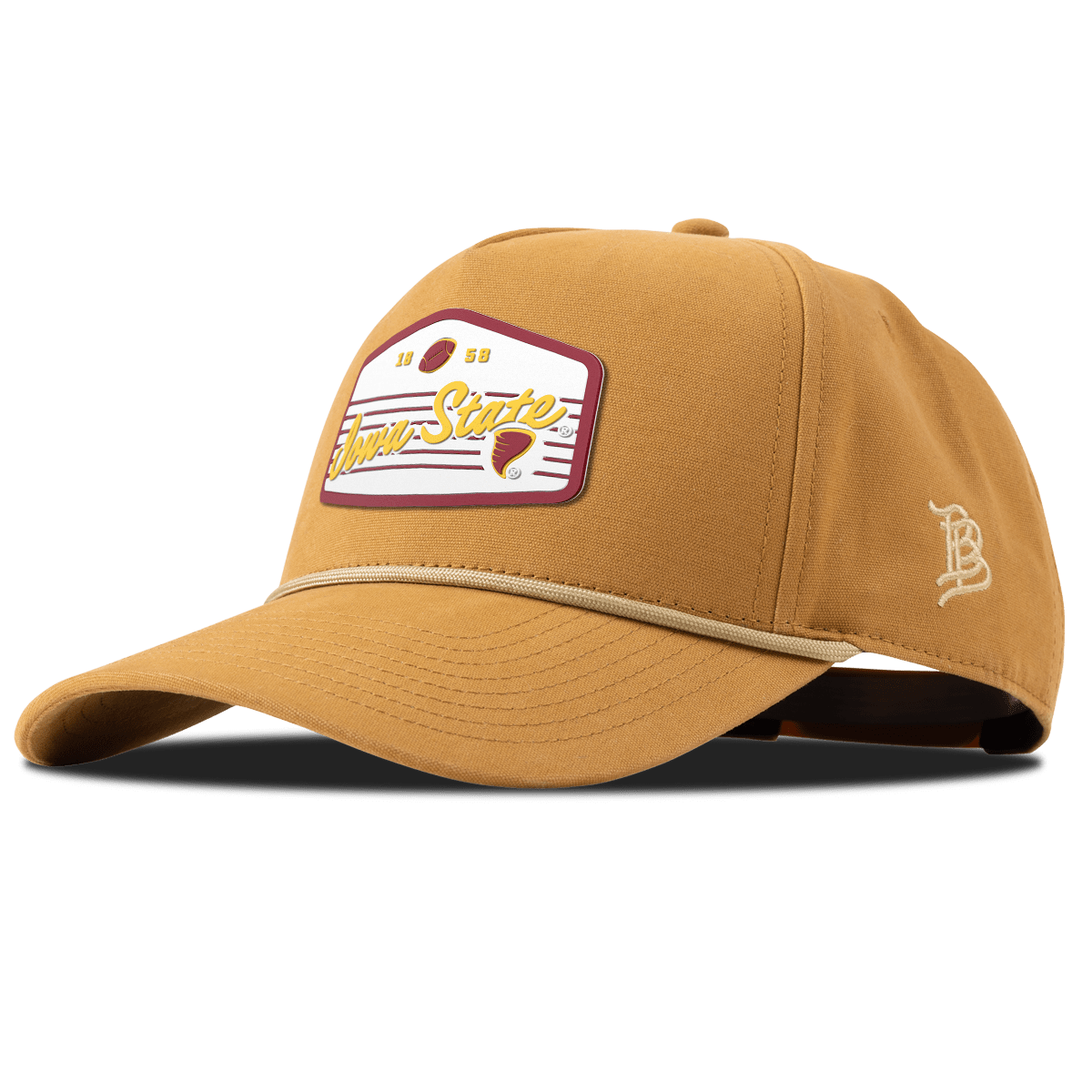 Iowa State University "Cyclones Football" Curved Canvas 5 Panel Rope Wheat