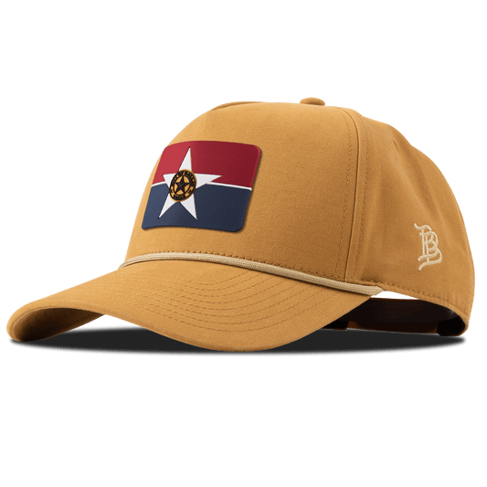 Dallas Flag Canvas 5 Panel Rope Wheat