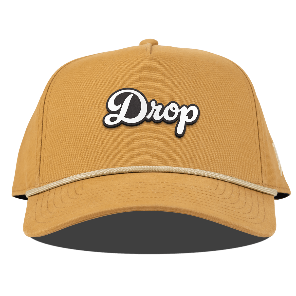Drop Script Curved Canvas 5 Panel Rope Wheat