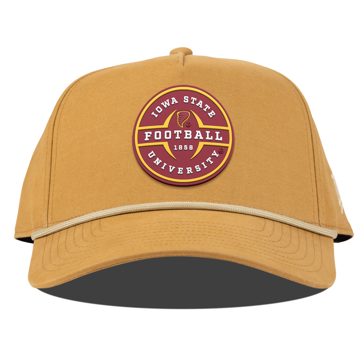 Iowa State University "Iowa State Football Legacy" Curved Canvas 5 Panel Rope Wheat