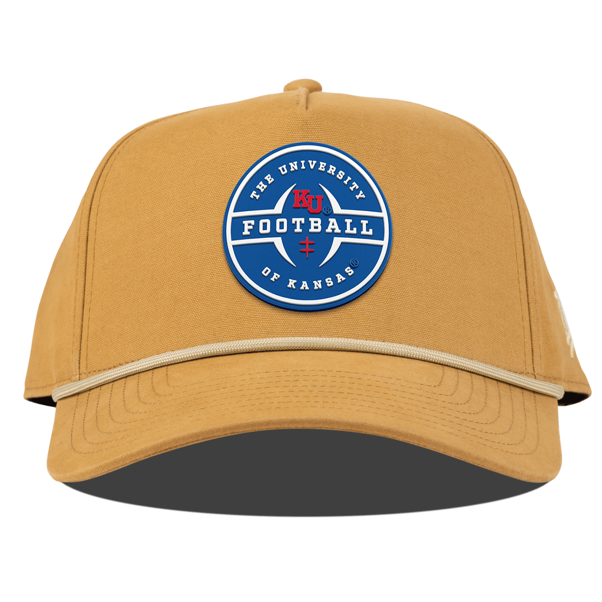 University of Kansas "Kansas Football Legacy" Curved Canvas 5 Panel Rope Wheat