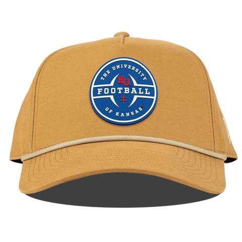University of Kansas "Kansas Football Legacy" Curved Canvas 5 Panel Rope Wheat