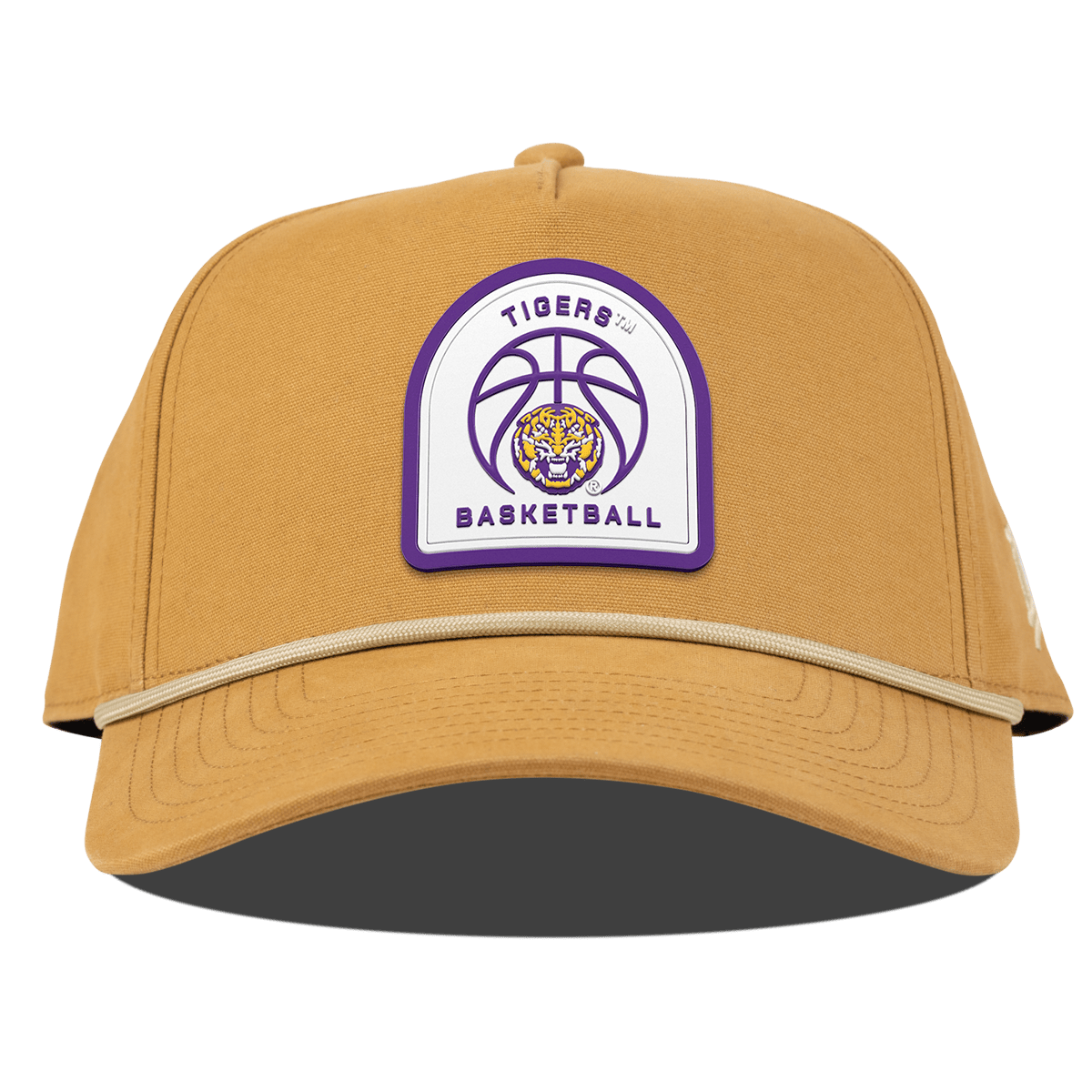 Louisiana State University "LSU Basketball" Curved Canvas 5 Panel Rope Wheat