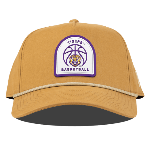 Louisiana State University "LSU Basketball" Curved Canvas 5 Panel Rope Wheat