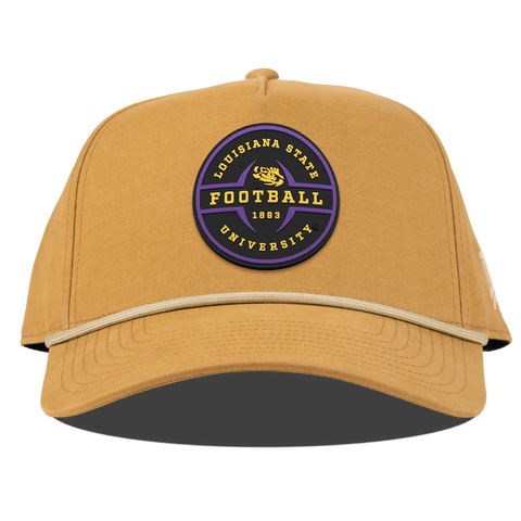 Louisiana State University "LSU Football Legacy" Curved Canvas 5 Panel Rope Wheat